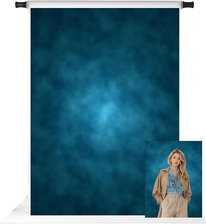 Kate 6.5x10ft Blue Abstract Photography Backdrop Portrait Backdrops by KateBackdropforPhotography