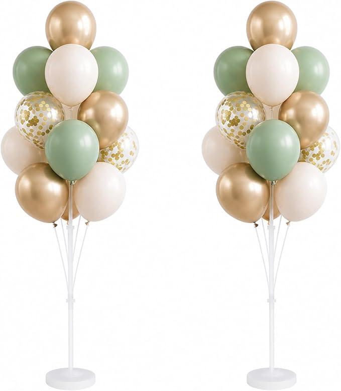Sage Green Balloon Column Kit Set of 2 by IMISNO