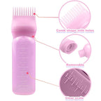 ELANE 4 Pack Hair Oiler Comb Bottle,Root Comb Applicator Bottle for Hair Oil Scalp Hair Oiling Applicator(2Pink+2White)
