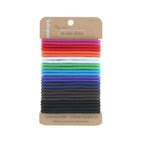 Minihope no-metal elastic hair ties, women's multicolor thick large elastics, 5MM for thick hair 24 Count