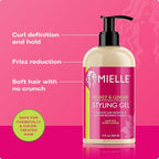Mielle Organics Honey & Ginger Hair Gel - Styling Gel for Enhanced Curl Definition and Frizz Reduction - Enriched with Aloe & Babassu Oil to Nourish Dry, Curly or Frizzy Hair (13 Fl Oz)