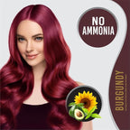 Creme Hair Color Permanent Hair Dye Color - With Improved Creme Formula for Gray Coverage Ammonia Free Hair Color Dye for Rich Bright Long lasting (Burgundy, 3.04 Fl Oz) - Pack Of 2