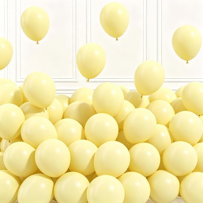 Pastel Yellow Balloons by Togvu