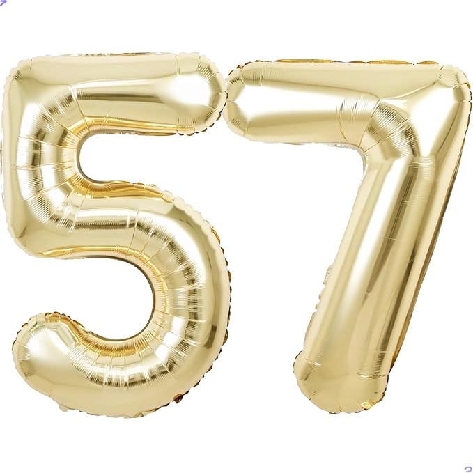 Champagne Gold Number 57 75 Balloon by Unknown