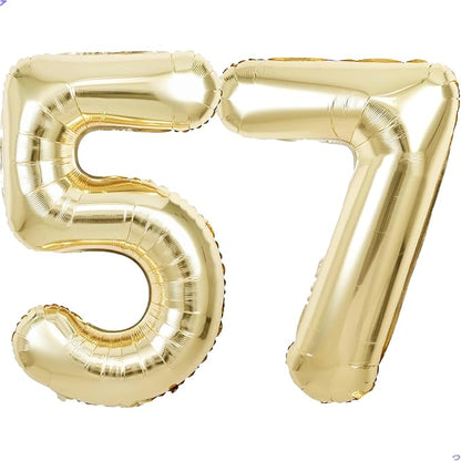 Champagne Gold Number 57 75 Balloon by Unknown