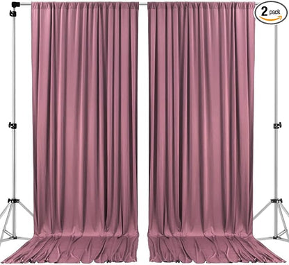AK TRADING CO. 10 feet x 10 feet Dusty Rose Polyester Backdrop Drapes Curtains by Fabrics%7CEventDecor%7CCrafts%7CUpholsteryFoam
