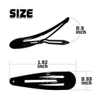 Colorful Snap Hair Clips Hair Barrettes for Girls,Clips Candy Color Hair Accessories for Kids Teens, Toddlers,Women (Color=Black | Pack=80-Pack)
