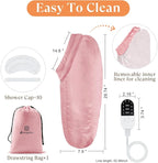 Heat Cap for Deep Conditioning, Hair Steamer for Natural Hair Home Use w/10-level Heats Up Quickly, Thermal Steam Cap for Home Hair Treatment