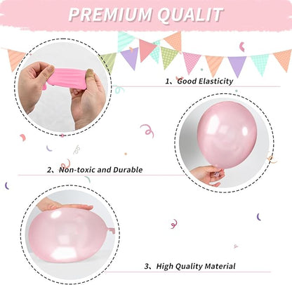 Dusty Pink Balloons, Blush Pink Balloons Cream White Balloon, Pearl Light Rose - Image 7
