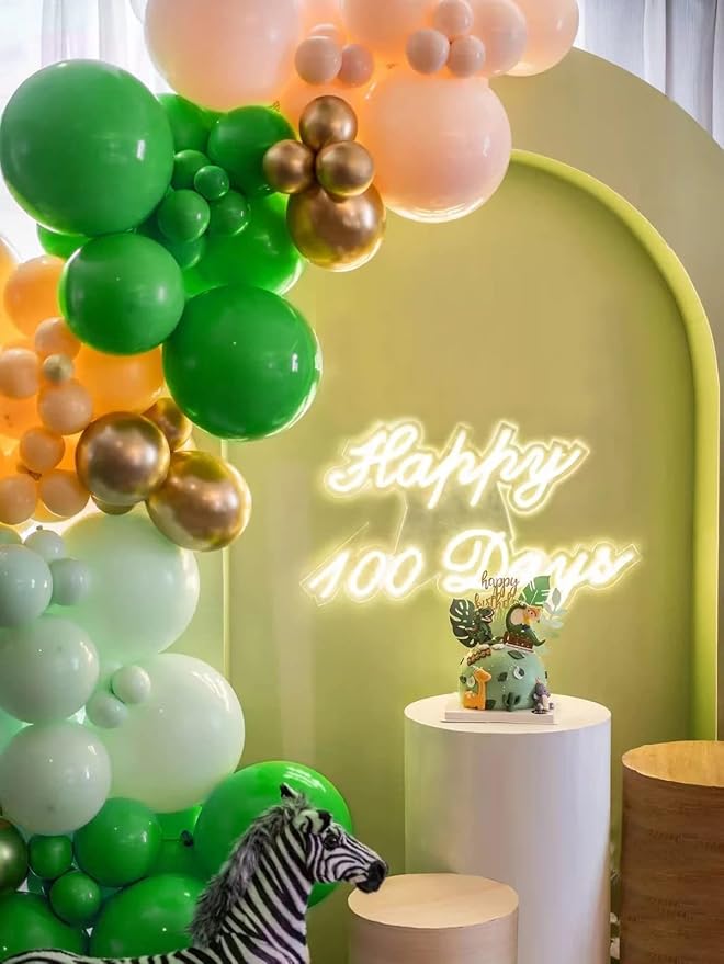 FOTIOMRG Green Balloons 12 inch, 50 Pack Green Latex Party Balloons Helium - Image 3
