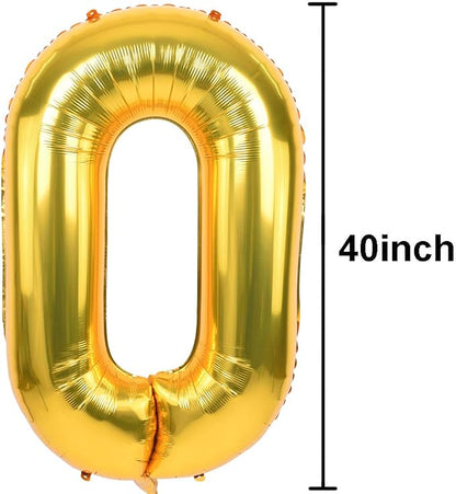 TONIFUL 40 Inch Gold Number 9 Balloons Large Foil 9th Birthday Decorations | - Image 2