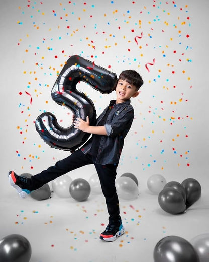 Numbers 40 Balloon 40Inch Black Balloons - Image 2