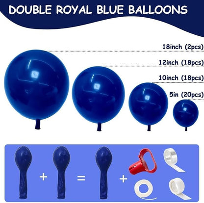 Royal Blue Latex Balloons Different Sizes Double Stuffed Dark Navy Blue Balloon - Image 3