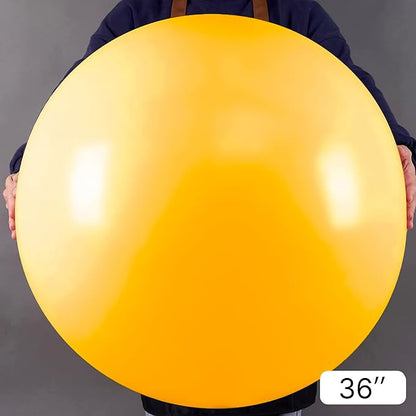 PartyWoo Yellow Mustard Yellow fall Latex Helium Balloons 4pcs | 36 Inch - Image 2
