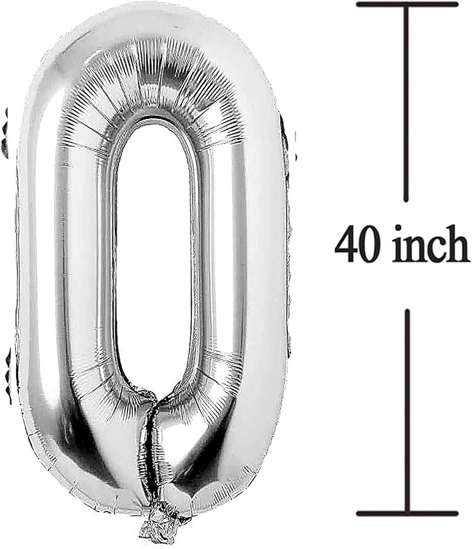 Silver 50 Number Balloons Big Giant Jumbo Large Number 50 Foil Mylar Balloons - Image 3