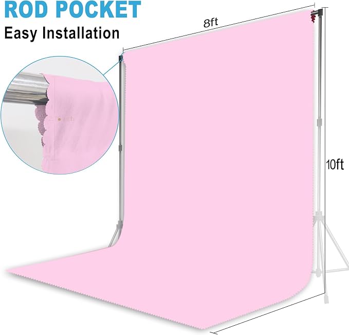 Pink Photography Backdrop for Photoshoot, 8x10 FT | Versatile Studio Photo - Image 2