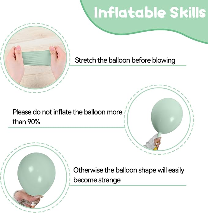 Sage Green and Gold Balloons - Image 3