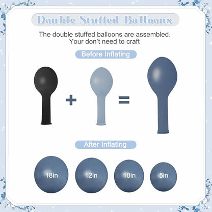 Navy Blue Balloon Arch Kit for Blueberry Baby Shower Birthday Decorations | - Image 3