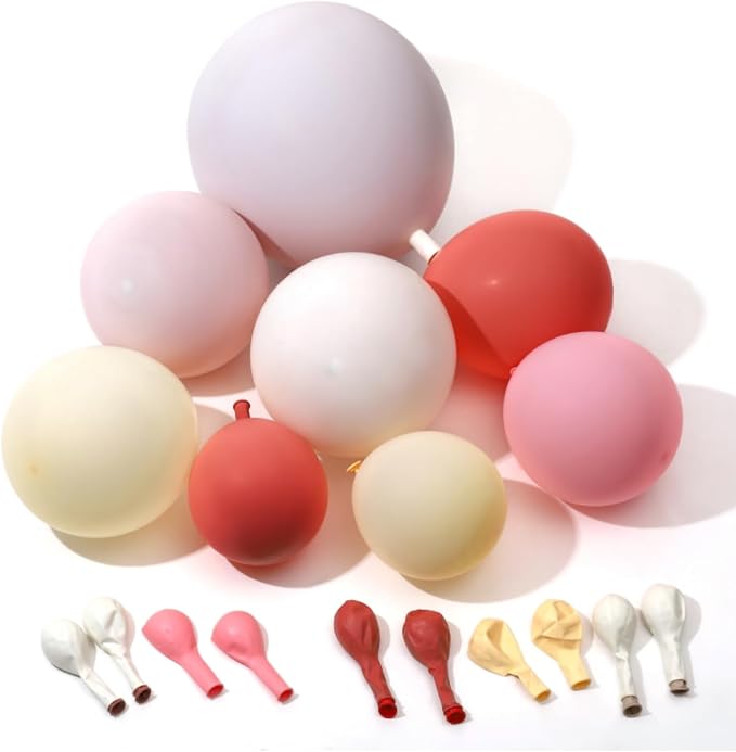 Dusty Pink Balloon Garland Double Stuffed Dusty Rose Pink mauve Pink Sand White - Image 7