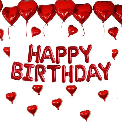 TONIFUL Red Happy Birthday Balloons Banner Decorations - Image 9