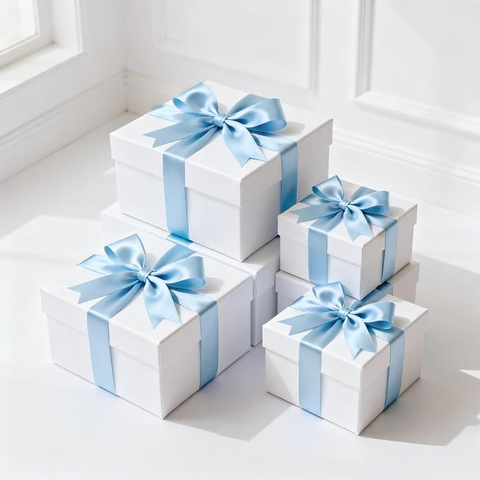 KINGLAKE Light Blue Satin Ribbon – 1-1/2 Inch x 2 Rolls Baby Blue Ribbon - Image 6