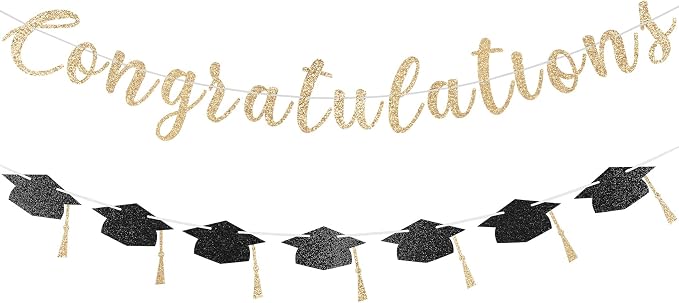 Pre-Strung Congratulations Banner Glitter Congratulations Banner by Unknown