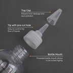 Segbeauty 16.9oz Hair Dye Bottles, 2Pcs 500ml Refillable Measured Hair Color Applicator Bottles, Clear Hair Color Squeeze Bottle with Graduated Scale, PET Twist Top Cap Tip Plastic Empty Dyeing Tool