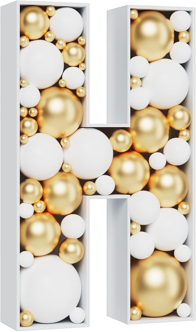 Marquee Letters 3FT Tall Mosaic Balloon Frame Pre-Cut Foam Board Letter H | by MEYSIMOON