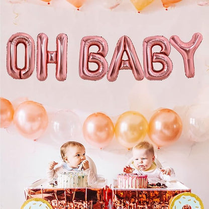 TONIFUL Rose Gold Letter Balloons 2 Set 16 Inch A-Z Custom Alphabet Banner | 52 - Image 5
