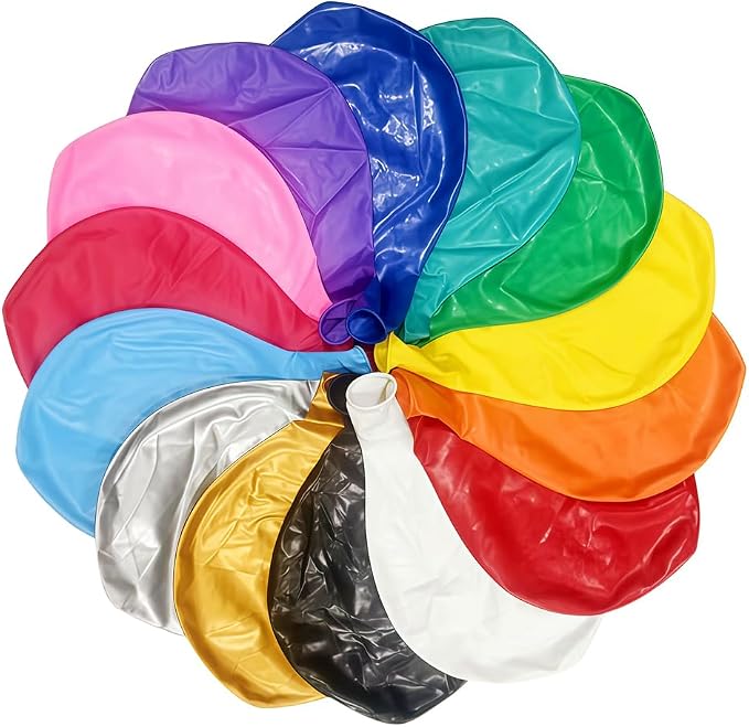 30 Pcs 36 Inch Giant Balloons Latex Large Assorted Color Rainbow Big Balloon by BAOKUANHU