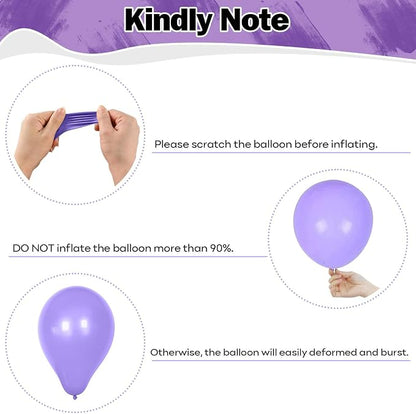 Purple Balloons Set 60 Pcs Dark Purple and Silver Balloons 12 Inch Royal Purple - Image 3