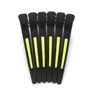 6Pcs/set Pinup Plastic Duck Bill Hair Clips for Sectioning Hair - Professional Non Slip Silicone band Clips Salon DIY Accessories Hairpins Hairgrip for Women(Blcak-Style3)