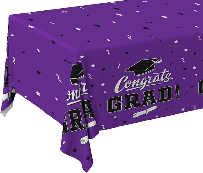 Graduation Party Decorations, Gongrats Grad Tablecover - Image 6