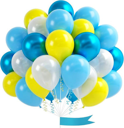 Yellow Blue Clear Balloon by OTLGEUA