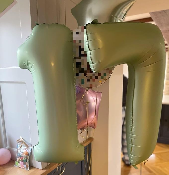 Oliver Green Number 7 Balloon 40 inch, Birthday Party Balloons Decorations | - Image 5