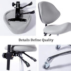 Adjustable Hydraulic Roller Saddle - Heavy Duty (450 lbs) - Beauty Salon, Massage, Clinic and Office - Grey