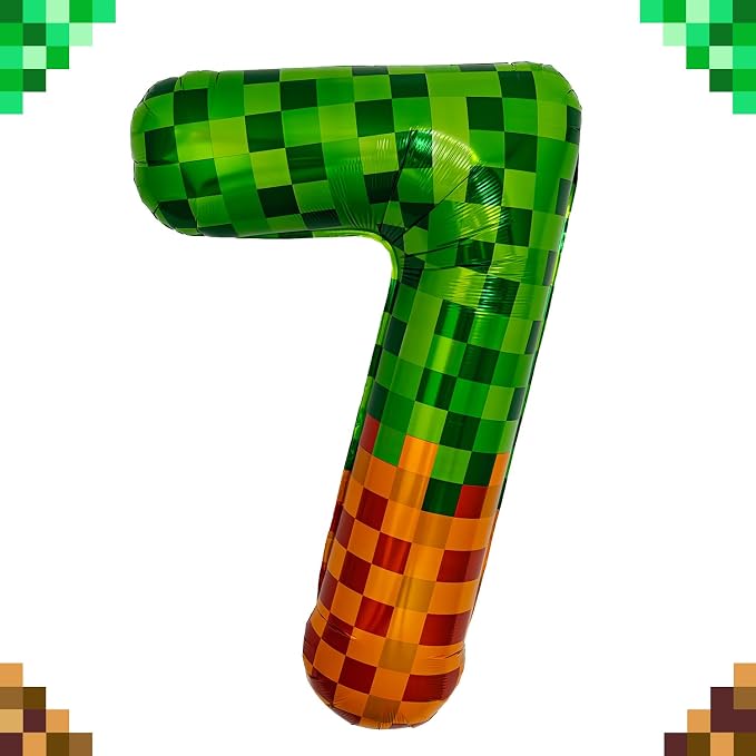 40" Pixel Number 7 Balloon - Image 7