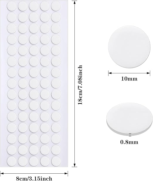 JANYUN 140 Pcs Sticky Dots, 10 mm Round Putty Clear Tape - Image 2
