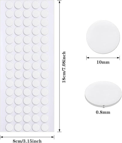 JANYUN 140 Pcs Sticky Dots, 10 mm Round Putty Clear Tape - Image 2