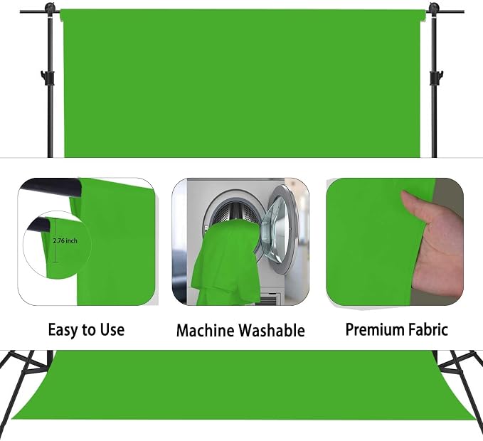 Green Screen Backdrop for Photoshoot, Fabric 8x10ft | Versatile Studio Photo - Image 6