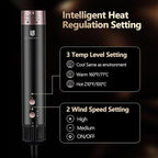 Hair Dryer Hot Air Styler: High-Speed Blow Dryers with Negative Ionic for Fast Drying Frizz Control, Extra Long Barrel 1 1/4 Inch Curling Iron Airflow Auto Wrap Curler for Quick Styling