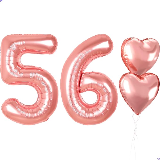 40 inch Rose Gold Birthday Balloons by Unknown