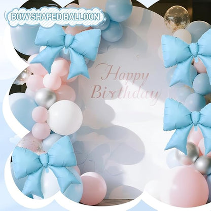4pcs Jumbo Oversized Ribbon Balloons Coquette Bow Balloons Bow Party Coquette - Image 2