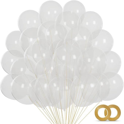 Clear Balloons 110Pcs, 5 Inch Small Latex Party Balloons, Mini Thick Clear by KUULBELAballoons