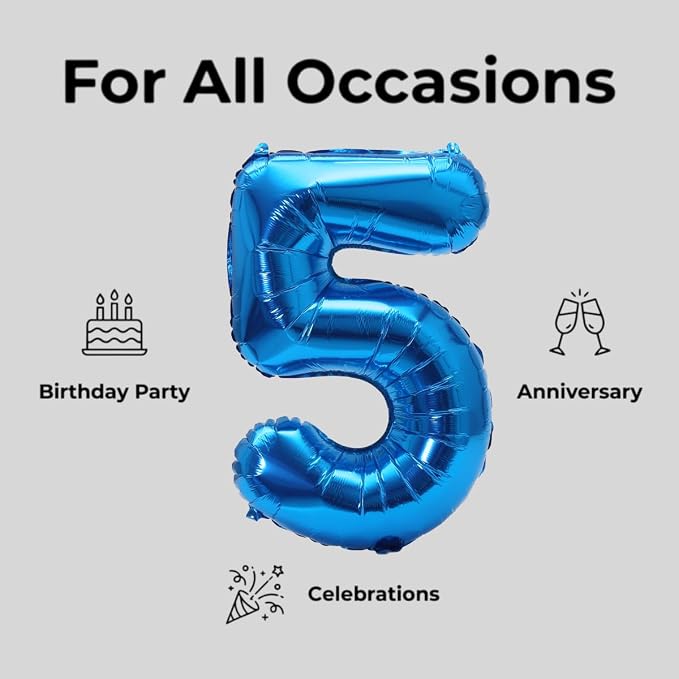 YPSelected 32 Inch Large Foil Helium Number Balloon Birthday Wedding Party 0-9 - Image 6