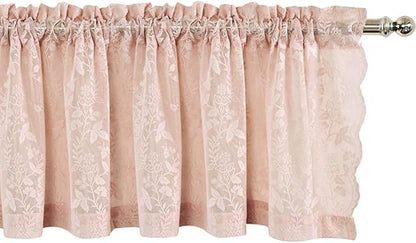 FINECITY Blush Lace Valance Curtain - Image 6