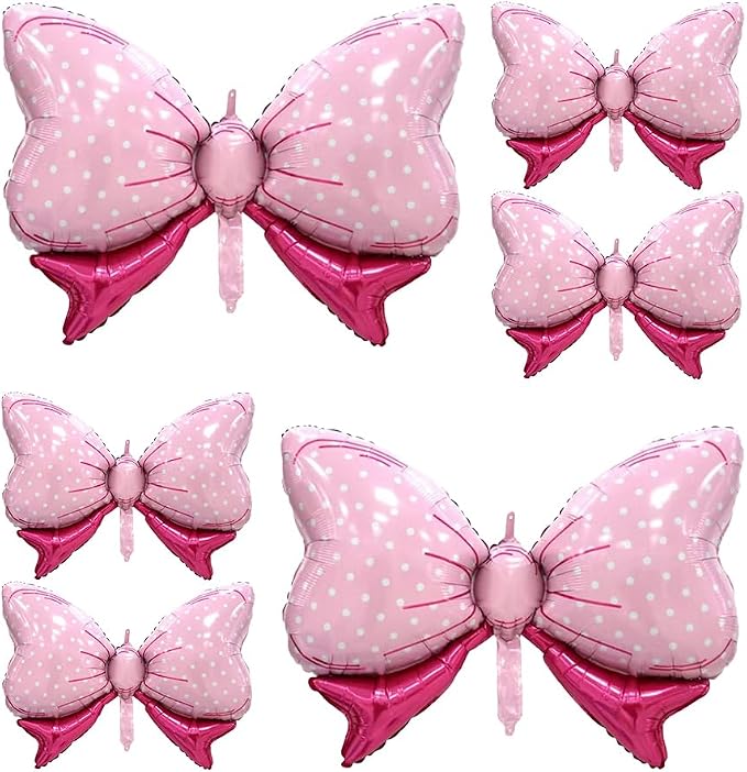 4pcs Jumbo Oversized Ribbon Balloons Coquette Bow Balloons Bow Party Coquette by Unknown