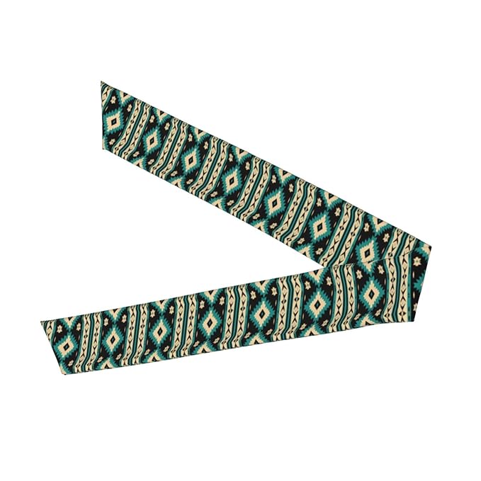 Boys Girls Tribal Navajo Aztec Geometric Ethnic Pattern Sports Sweatband Multi Style Beauty Skinny Hair Band Headdress for Yoga Travel Spa