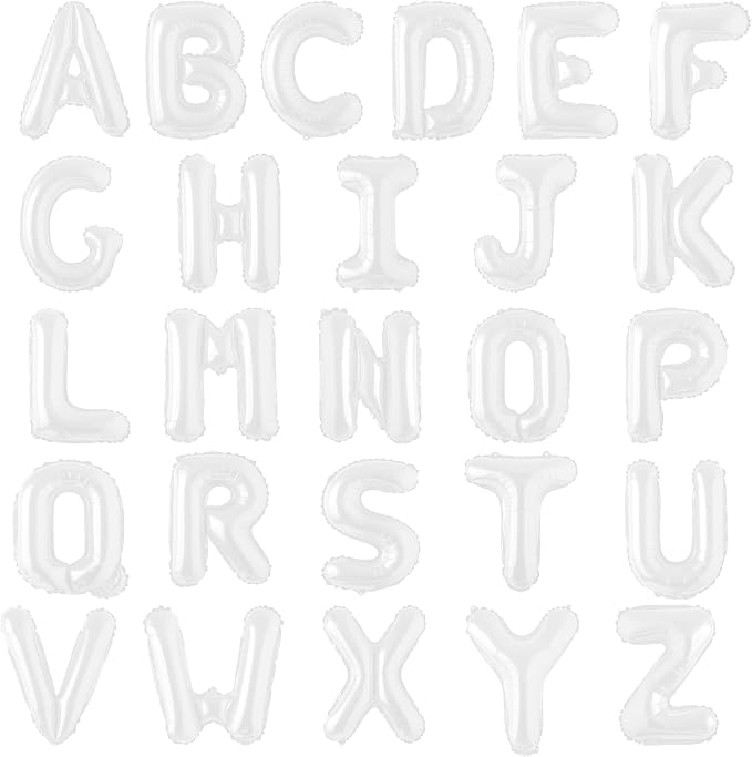 Letter Balloons 16 Inch Mylar Foil Alphabet Letter A-Z Balloons Set by LIOZEOKUN