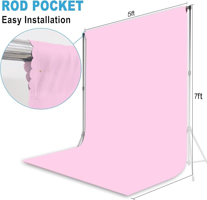 Pink Photography Backdrop for Photoshoot, 5x7 FT | Versatile Studio Photo - Image 2